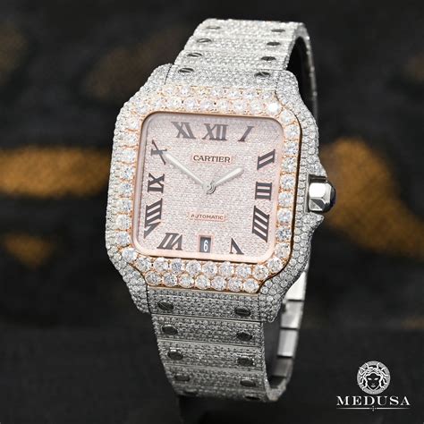 cartier santos 100 xl full diamond|cartier santos prezzo listino.